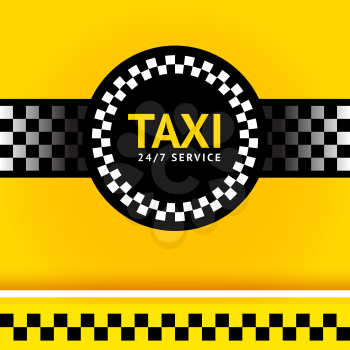 Taxi symbol, square. Vector illustration 10eps