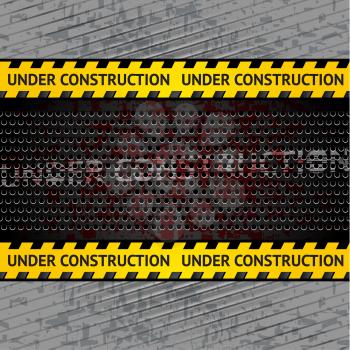 Under construction background template. Vector 10eps