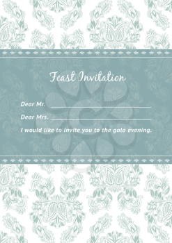 Vector Pattern and Frame template, vector