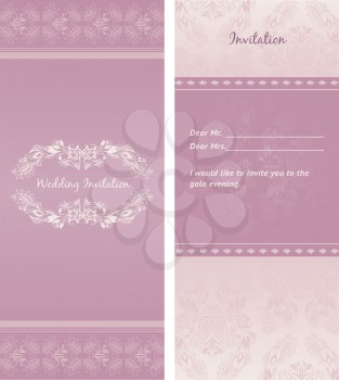 Wedding-invitation, background - template. Vector design element