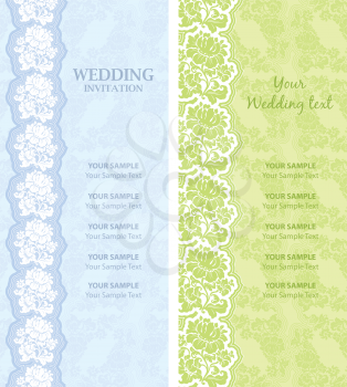 Wedding invitation template, vector design