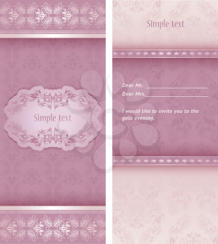 Perfect as invitation, announcement, greeting card, menu and more. For example a invitation wedding.