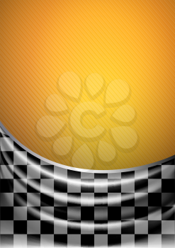 Silk tissue in checkered on a yellow background, vector illustration eps10