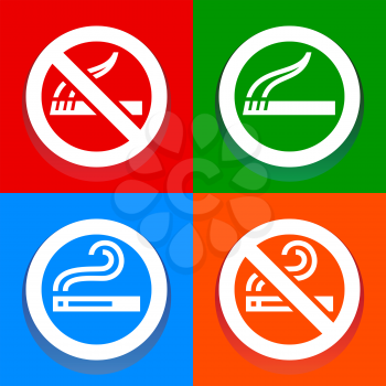 Stickers multicolored - No smoking area symbol