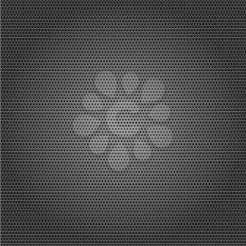 Seamless metal surface, background perforated sheet. Vector