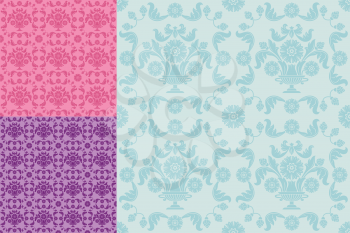 seamless pattern - ornamental background, vector