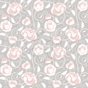 Seamless-wallpaper pattern with of roses