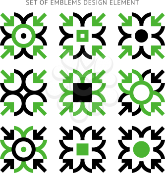 Set of emblems - vector design element