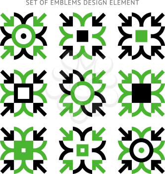 Set of emblems design element-02