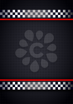 Racing background, metallic perforated. Vector illustration 10eps