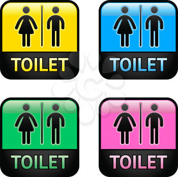 Toilet pictogram, male and female icon