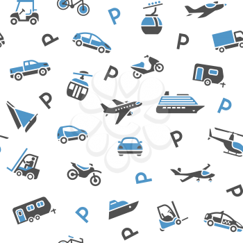 Seamless backdrop transport icons - wrapping paper, 10eps