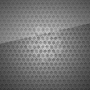 Metal surface, dark gray background perforated sheet, 10eps