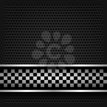 Metallic perforated sheet for race, vector illustration 10eps
