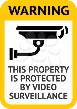 Notice Video Surveillance label