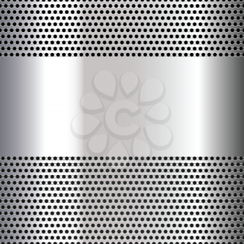 Gray background perforated sheet