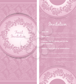 Invitation background, wedding greeting card, vector illustration 10eps