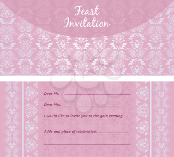 Perfect as invitation or announcement. For example a wedding.