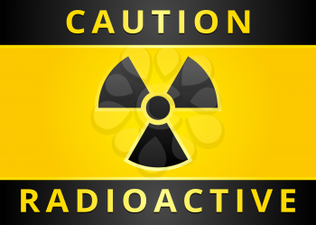 Label caution sign. Sticker radiation hazard symbol