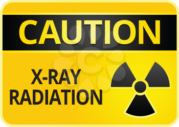Label caution symbol. Sticker radiation hazard sign