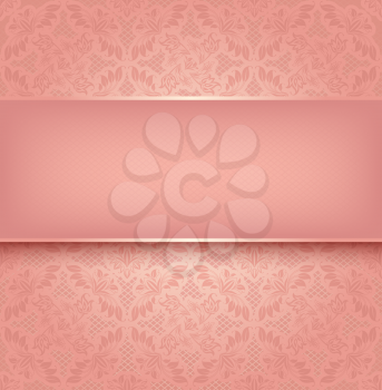 Lace pink-Vector eps10