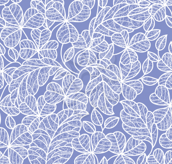 leaf background, seamless blue wallpaper
