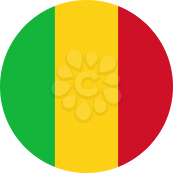 Flag, vector illustration circular shape on white background