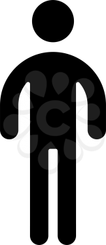 black toilet icon, isolated on white background, flat style.