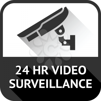 video surveillance on black square