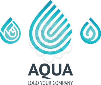 Water drop symbol, logo template icon for your design.