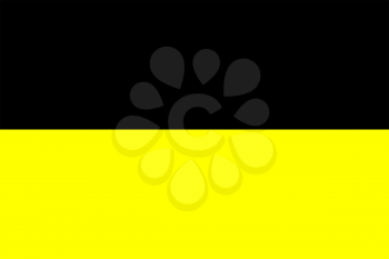 Flag of Aachen. Rectangular shape icon on white background, vector illustration.