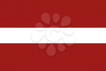Flag of Latvia. Rectangular shape icon on white background, vector illustration.