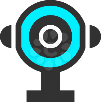 Video surveillance web camera, vector illustration