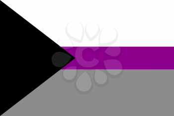 Demisexual flag, LGBT symbol Isolated on white background