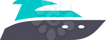 Water scooter icon, gray turquoise icon on a white background
