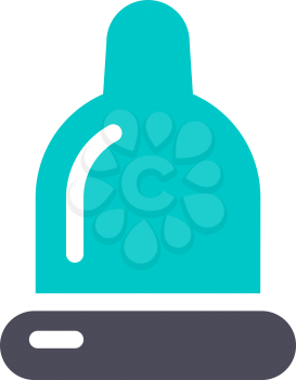 Condom, gray turquoise icon on a white background