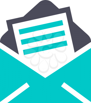 envelope, gray turquoise icon on a white background