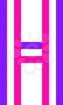 New font folded from two paper tapes. Trendy alphabet, vector letter H on a white background.