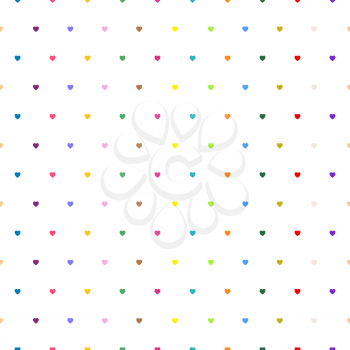 Colored pattern with little hearts, simple vector for your love design