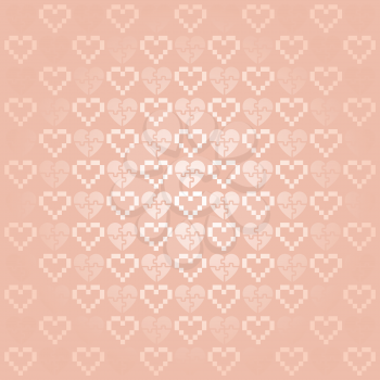 Holiday Background with hearts, simple vector for your design