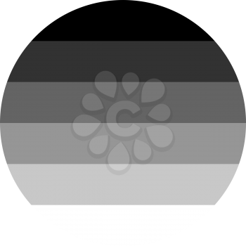 Straight Pride Flag, round shape icon on white background