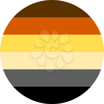 International Bear Brotherhood flag, round shape icon on white background