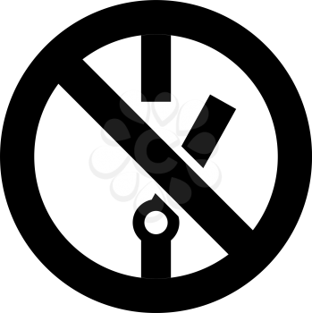 Do not alter the state of the switch forbidden sign, modern round sticker
