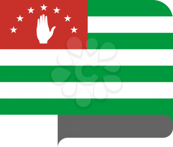 Flag of Abkhazia horizontal shape, pointer for world map