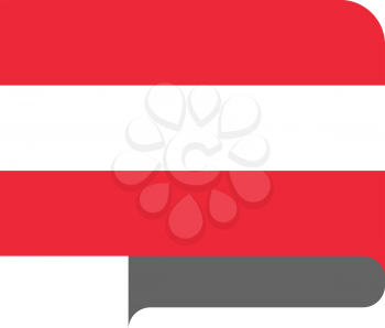 Flag of Austria horizontal shape, pointer for world map