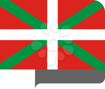 Flag of Basque country horizontal shape, pointer for world map