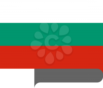 Flag of Bulgaria horizontal shape, pointer for world map