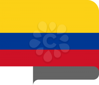 Flag of Colombia horizontal shape, pointer for world map