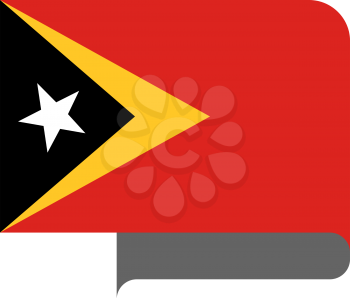 Flag of East Timor horizontal shape, pointer for world map