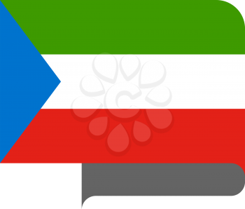 Flag of Equatorial Guinea horizontal shape, pointer for world map